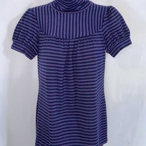 ella moss Women's Striped Top Short Sleeve Size S